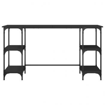 Schreibtisch Schwarz 140x50x75 cm Metall und Holzwerkstoff