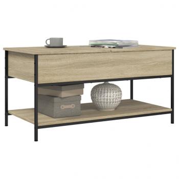 Couchtisch Sonoma-Eiche 100x50x50 cm Holzwerkstoff und Metall