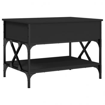 Couchtisch Schwarz 70x50x50 cm Holzwerkstoff und Metall