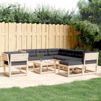 ARDEBO.de - 8-tlg. Garten-Lounge-Set mit Kissen Massivholz Kiefer