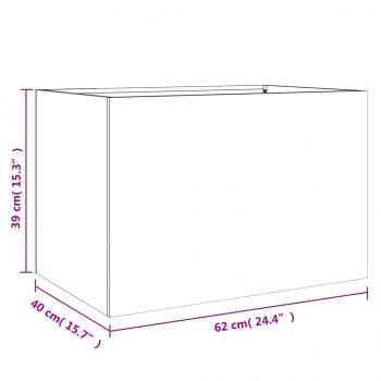 Pflanzkübel Schwarz 62x40x39 cm Kaltgewalzter Stahl