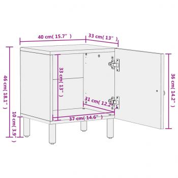 Nachttisch 40x33x46 cm Massivholz Mango