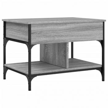 ARDEBO.de - Couchtisch Grau Sonoma 70x50x50 cm Holzwerkstoff und Metall