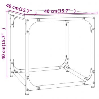 Beistelltisch Braun Eichen-Optik 40x40x40 cm Holzwerkstoff