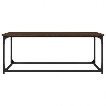 Couchtisch Braun Eichen-Optik 102x50x40 cm Holzwerkstoff Eisen