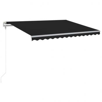 ARDEBO.de - Automatische Markise mit LED & Windsensor 400x350 cm Anthrazit