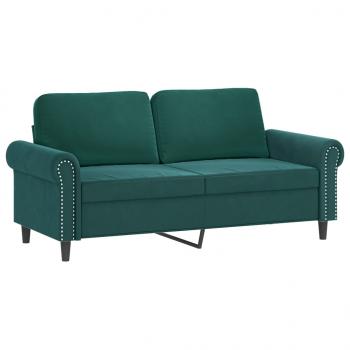 ARDEBO.de - 2-Sitzer-Sofa Dunkelgrün 140 cm Samt