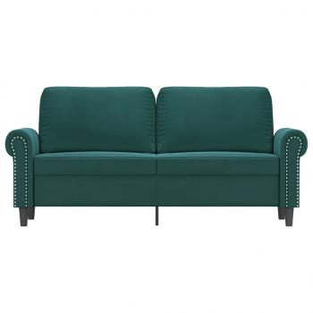 2-Sitzer-Sofa Dunkelgrün 140 cm Samt