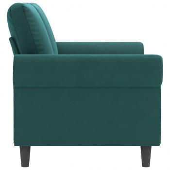 2-Sitzer-Sofa Dunkelgrün 140 cm Samt