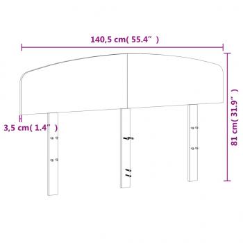 Kopfteil Weiß 135 cm Massivholz Kiefer