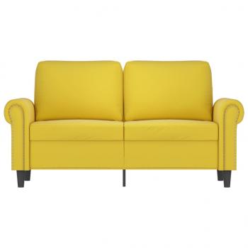 2-Sitzer-Sofa Gelb 120 cm Samt