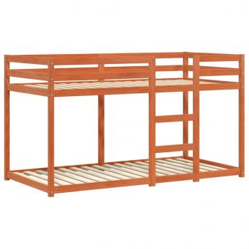 ARDEBO.de - Etagenbett Wachsbraun 90x190 cm Massivholz Kiefer