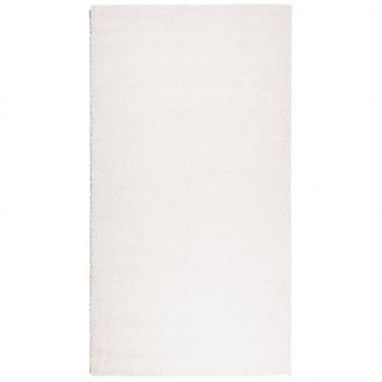 Teppich Shaggy Hochflor Modern Creme 60x110 cm