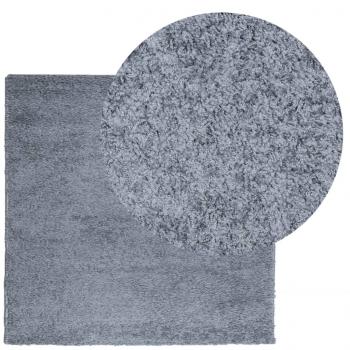 Teppich Shaggy Hochflor Modern Blau 200x200 cm