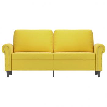 2-Sitzer-Sofa Gelb 140 cm Samt