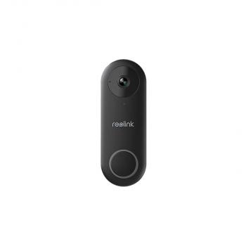 ARDEBO.de Reolink D340W Video-Türsprechanlage, WiFi intelligente 2K+ 5 MP Video-Türklingel mit Gong, Schwarz/Weiß