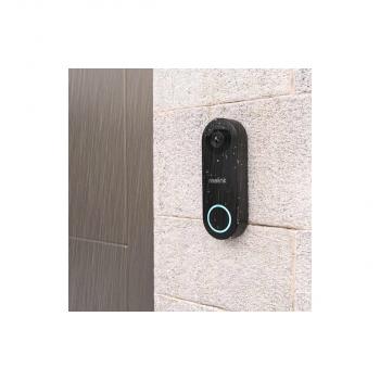 Reolink D340W Video-Türsprechanlage, WiFi intelligente 2K+ 5 MP Video-Türklingel mit Gong, Schwarz/Weiß