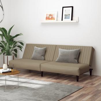 ARDEBO.de - Schlafsofa 2-Sitzer Cappuccino-Braun Kunstleder