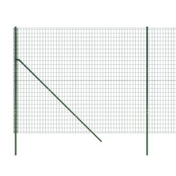 Maschendrahtzaun Grün 1,4x25 m Verzinkter Stahl