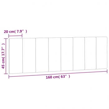 Kopfteil-Kissen Rosa 160 cm Samt