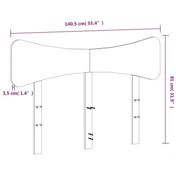 Kopfteil 135 cm Massivholz Kiefer