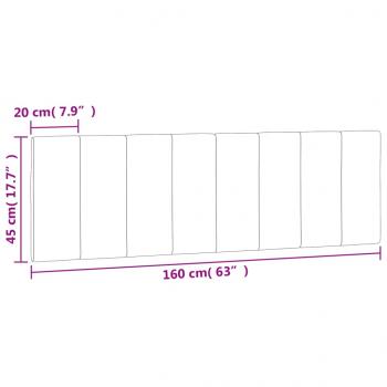 Kopfteil-Kissen Dunkelgrau 160 cm Samt