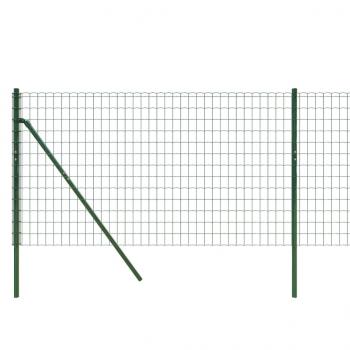 Maschendrahtzaun Grün 0,8x25 m Verzinkter Stahl