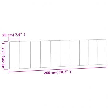 Kopfteil-Kissen Dunkelgrün 200 cm Samt