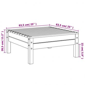 Gartenhocker Wachsbraun Massivholz Kiefer