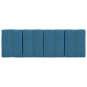 Kopfteil-Kissen Blau 120 cm Samt