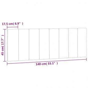 Kopfteil-Kissen Blau 140 cm Samt