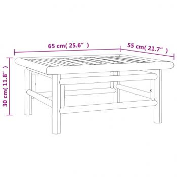 11-tlg. Garten-Lounge-Set mit Kissen Taupe Bambus