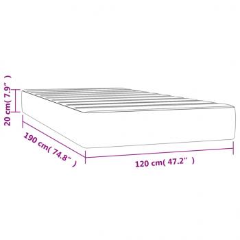 Taschenfederkernmatratze Schwarz 120x190x20 cm Stoff