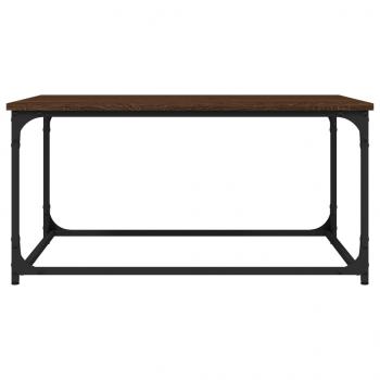 Couchtisch Braun Eichen-Optik 80x50x40 cm Holzwerkstoff Eisen