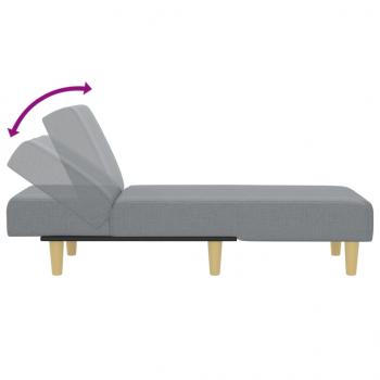 Chaiselongue Hellgrau Stoff