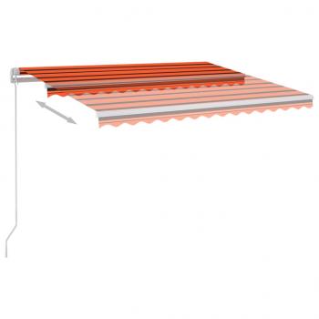 Automatische Markise mit LED Windsensor 300x250 cm Orange/Braun