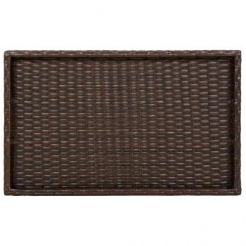 Tabletttisch Klappbar Braun 65x40x75 cm Poly Rattan