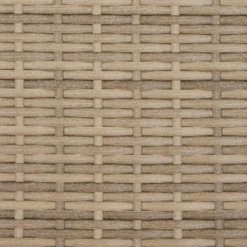 Sonnenliege mit Kissen Beige Poly Rattan