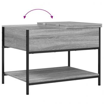 Couchtisch Grau Sonoma 70x50x50 cm Holzwerkstoff und Metall