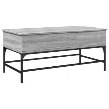 Couchtisch Grau Sonoma 100x50x45 cm Holzwerkstoff und Metall