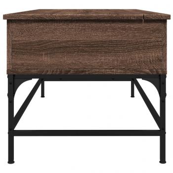 Couchtisch Braun Eichen-Optik 100x50x45 cm Holzwerkstoff Metall