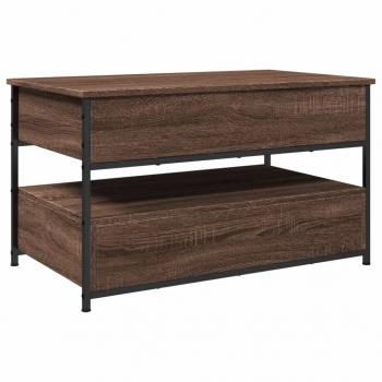 Couchtisch Braun Eichen-Optik 85x50x50 cm Holzwerkstoff Metall