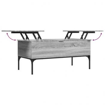 Couchtisch Grau Sonoma 100x50x45 cm Holzwerkstoff und Metall