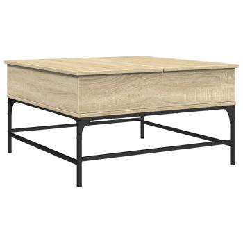 Couchtisch Sonoma-Eiche 80x80x45 cm Holzwerkstoff und Metall