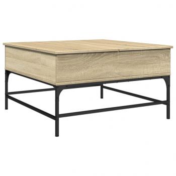 Couchtisch Sonoma-Eiche 80x80x45 cm Holzwerkstoff und Metall