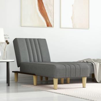 ARDEBO.de - Chaiselongue Dunkelgrau Stoff