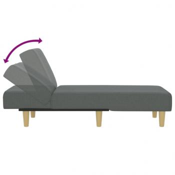 Chaiselongue Dunkelgrau Stoff