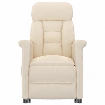 Massagesessel Elektrisch Beige Mikrofaser