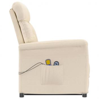 Massagesessel Elektrisch Beige Mikrofaser