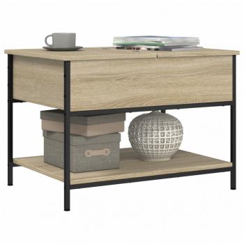 Couchtisch Sonoma-Eiche 70x50x50 cm Holzwerkstoff und Metall